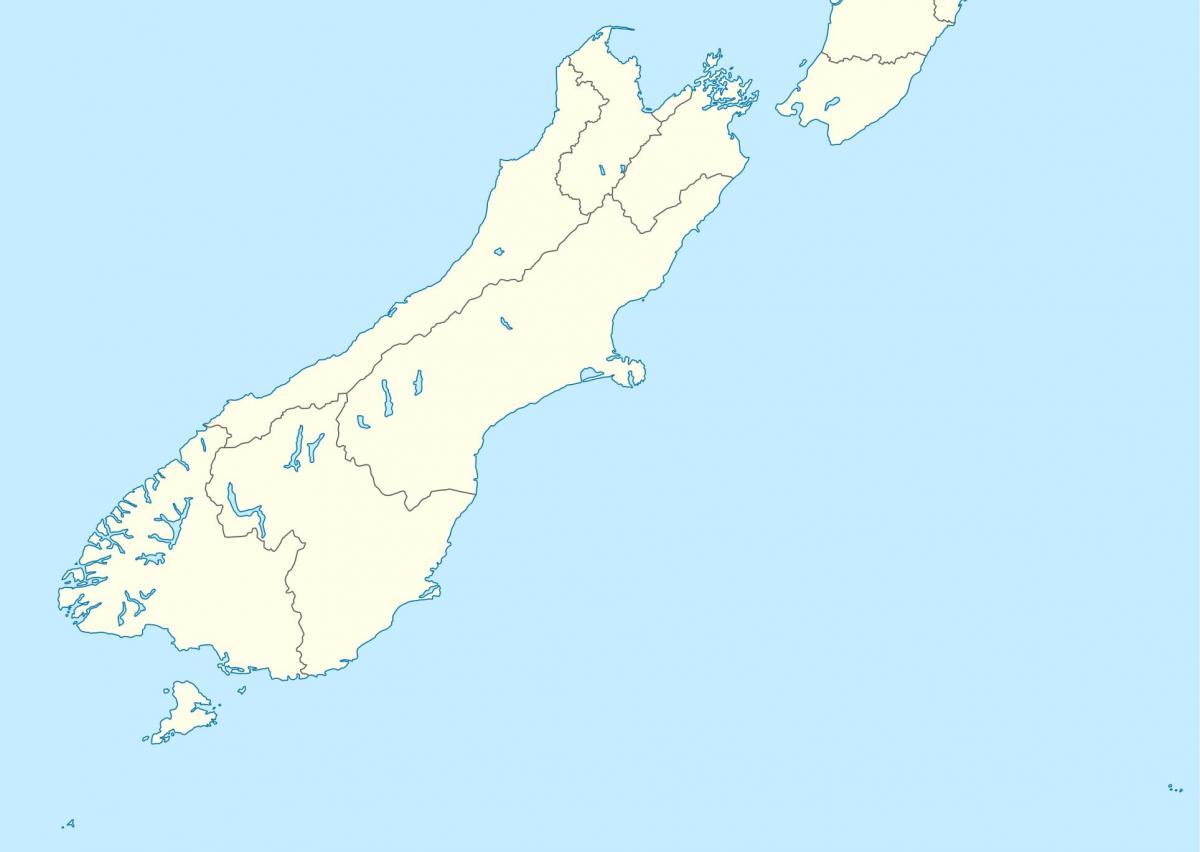 South of New Zealand map