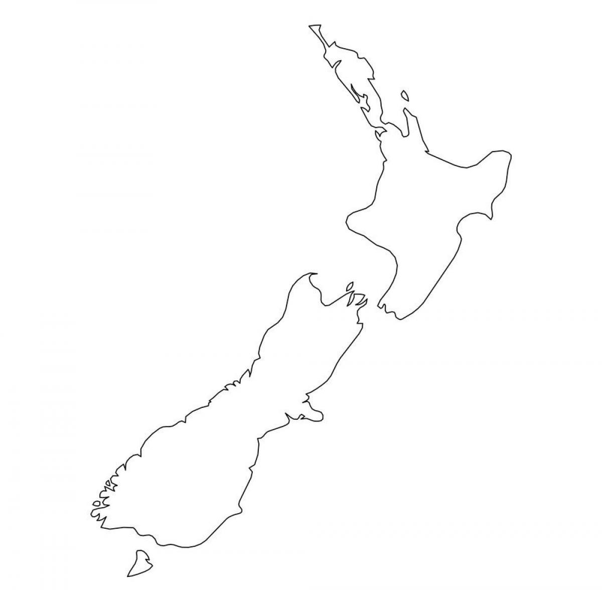 New Zealand contours map